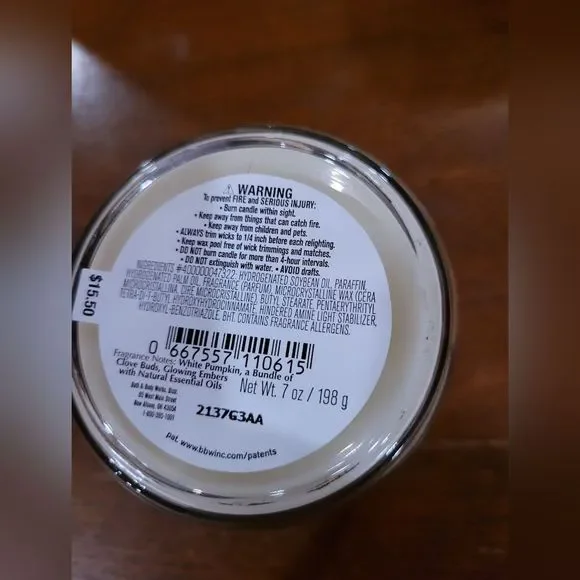 Bath & Body Works PUMPKIN BONFIRE ~ 7oz SINGLE WICK CANDLE ~ - Picture 2 of 2